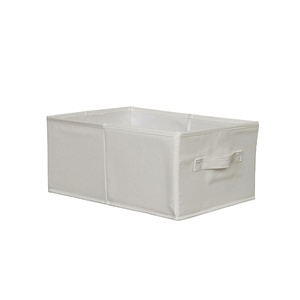 Boîte de rangement en tissu de lin personnalisée avec poignée, organiseur de tiroir pour vêtements, sous-vêtements, chaussettes, pour placard, bureau - Product Image 1