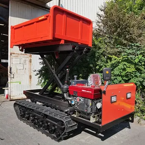 SHANLING Crawler Dumper Mit Loader Mini Gummi ketten träger Crawler Transporter