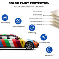 Vinilo para autos Tesla Air Release, color negro fantasía azul, película protectora de PET de 6.5mil, fácil de instalar, película que cambia de color, venta al por mayor, sin burbujas.