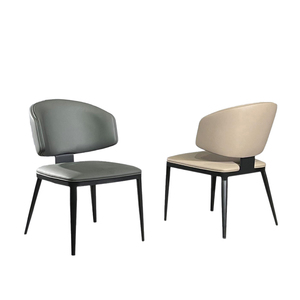 Silla <span class=keywords><strong>de</strong></span> Comedor Moderna <span class=keywords><strong>de</strong></span> Cuero Blanco, Diseño Ecológico, Patas <span class=keywords><strong>de</strong></span> Metal, para Hogar, Hotel, Restaurante, Villa, Oficina, <span class=keywords><strong>Bodega</strong></span>, Parque - Product Image 1