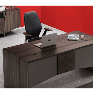 Escritorio de oficina de madera de lujo moderno, diseños de mesa Ceo Boss High Tech Executive Ceo Desk, muebles de oficina - Product Image 3