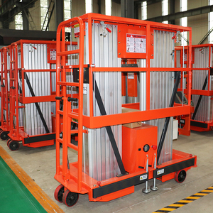 Plataforma Elevadora de Doble Columna de Aleación de Aluminio, Plataforma de Trabajo Hidráulica de Gran Altura con Ruedas - Product Image 2