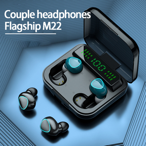 Idées — écouteurs sans fil <span class=keywords><strong>Hifi</strong></span> 9D stéréo Led, oreillettes de Type C M22, à affichage numérique, nouveau produit - Product Image 2