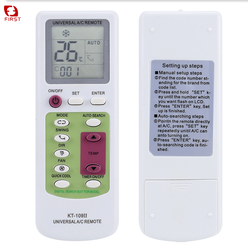 First Brand Quality KT-109II <strong>Universal</strong> <strong>AC</strong> <strong>Remote</strong> Control Fixed <strong>Code</strong> for On/Off