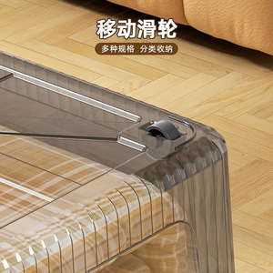 Transparent Storage <b>Box</b> <b>Large</b> Capacity Plastic Organizer For Home Bedroom Clothes Car Storage Thickened With Lid - Product Image 3