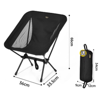 Chaise pliante extérieure primitive Portable petit banc en métal pour Train de jardin pêche lune Durable aluminium Oxford pour parcs