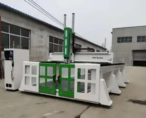 Boat Mold Foam Sculpture High Efficiency Linear 3d Milling 5 Axis Cnc Router Rotating Spindle Cnc Carving Machine