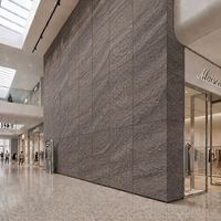 Panneau de pierre flexible en travertin, imperméable et ignifuge, pour la décoration murale extérieure et le revêtement mural, type granit artificiel