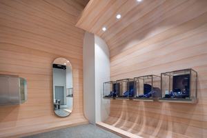 Retron personalizable estilo artístico joyería tienda pantalla mármol superior LED iluminación ecológica resistente contador atractivo - Product Image 2