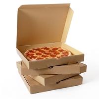 Boîte à pizza en carton ondulé durable, écologique, en matériaux recyclés, avec logo personnalisé, 7-18 pouces, vente en gros, pour chewing-gum, sushis, aliments pour animaux