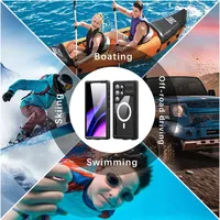 Pour Galaxy S25 S24 S23 Ultra Plus, étanche, antichoc, anti-poussière, IP68, protection d'écran intégrée sous l'eau, anti-rayures, protection intégrale à 360 degrés