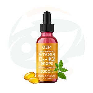 Gocce di Vitamina Naturale OEM Top Healthy 100% Pure Vitamina <span class=keywords><strong>D3</strong></span> K2 per Ossa Forti Gocce di Vitamina <span class=keywords><strong>D3</strong></span> K2 Liquida - Product Image 1