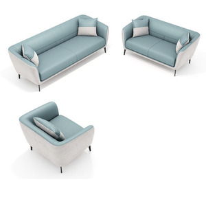Yazhi thiết kế đơn giản sofa đặt hiện đại ý tối giản da văn phòng ghế sofa đặt kinh doanh tiếp tân giải trí đồ nội thất - Product Image 4