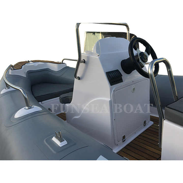 Gray Color Fiberglass RIB - 17ft 6 Person Offshore Boat