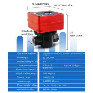 Hoge Precisie Elektronische Lcd-Display 20-120l/Min Kwantitatieve Ovale Versnelling <span class=keywords><strong>Flow</strong></span> <span class=keywords><strong>Meter</strong></span> 1.5 Inch <span class=keywords><strong>Volume</strong></span> Type Kwantitatieve Flowmeter - Product Image 5