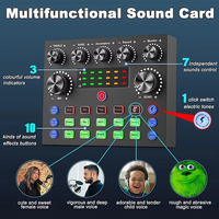 Ensemble de carte son V8S Live avec kit microphone pour équipement de podcast, enregistrement musical, diffusion en direct, DJ, appareil de discothèque