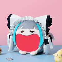 Mochila de exhibición de peluches de anime al por mayor con ventana transparente de PVC para insignias de personajes Kawaii