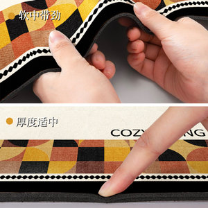 Alfombra de Baño Geométrica Retro de Tierra de Diatomeas, Ovalada, Antideslizante y Absorbente, para la Entrada del Baño - Product Image 5