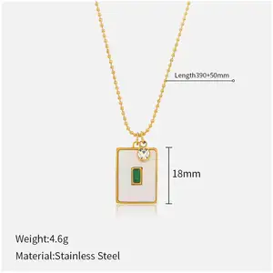 Fashion Jewelry Necklaces Birth Flower Moissanite Stone Charm China Wholesale Stainless Steel Crafted 925 Fake Diamond Necklaces