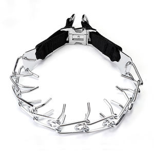 Nuevo Collar de cadena para perro mejorado, Collar de entrenamiento de ladridos para perros de acero inoxidable con punta única de liberación sin hebilla dorada - Product Image 1
