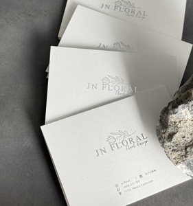 Custom Luxury <strong>Silver</strong> Foil Folding Business Card <strong>Printing</strong> Folded Gift Card with Own logo - Product Image 1