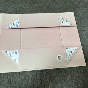 Boîte à chaussures pliable de luxe rose vif, échantillon de parfum, boîte à chaussures magnétique pliable personnalisée, fabricant OEM, logo personnalisé - Product Image 3
