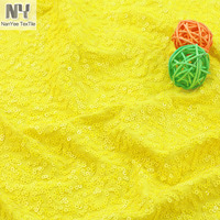 Nanyee Textile Micro tissu à paillettes jaune vif pour costume de danse