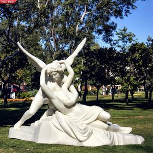 YOUFINE Centrotavola da Prato per Parco Famosa Scultura in Marmo di Eros Statua di Amore e Psiche di Antonio Canova Statua del Louvre - Product Image 1