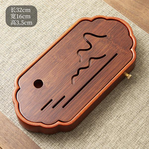 Bandeja de té de madera maciza al por mayor con depósito de agua, mesa de preparación de té en seco, pequeña bandeja de té estilo retro para uso doméstico, distribuidor. - Product Image 3