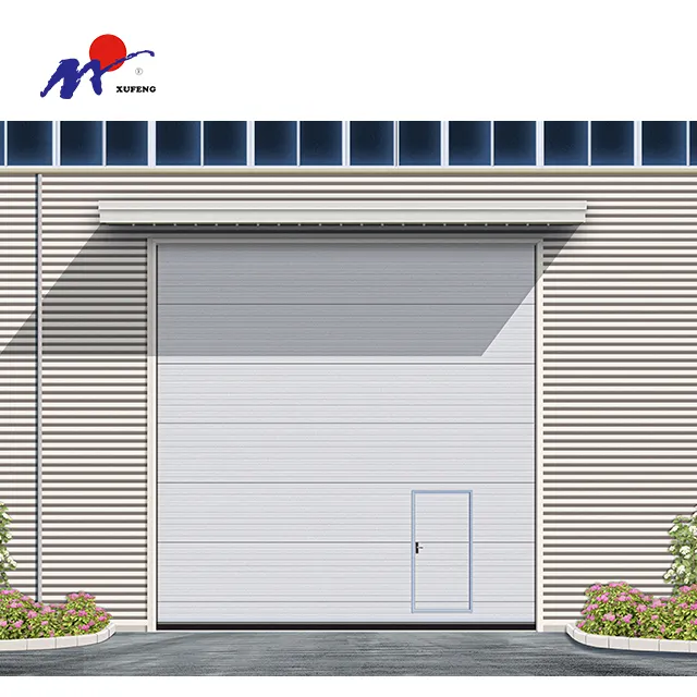 自動スライディング倉庫オーバーヘッド工業用ドアを持ち上げる安い鋼工業用断面垂直工場