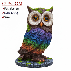 Figurines d'hiboux miniatures personnalisées en résine, petite statue d'oiseau pour la décoration de jardin féerique, micro-paysage, ornement de pot de <span class=keywords><strong>plantes</strong></span> succulentes - Product Image 1