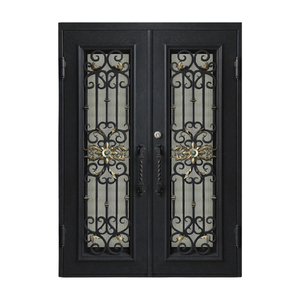 Cửa an ninh sắt rèn tác động cao tinh vi thiết kế thanh lịch cho cửa sổ cửa trước hoàn thiện tính năng chống trộm bề mặt - Product Image 2