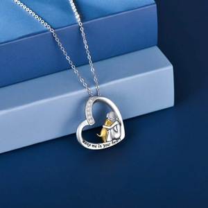 Collares con Colgante <span class=keywords><strong>de</strong></span> Plata <span class=keywords><strong>de</strong></span> Ley 925 al <span class=keywords><strong>por</strong></span> Mayor, con Letras 'I Love You Forever', para Niñas y Perros, Joyería Conmemorativa - Product Image 2