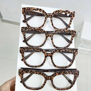 Montures de lunettes épaisses à monture intégrale carrées grises pour hommes et femmes, anti-lumière bleue, motif uni, taille <span class=keywords><strong>extra</strong></span> large, <span class=keywords><strong>protection</strong></span> des yeux - Product Image 2