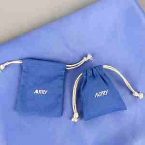 Prix d'usine, logo personnalisé, pochette en coton recyclable, sérigraphie, cordon de serrage, pochette en coton anti-poussière pour l'emballage - Product Image 5