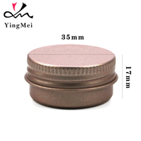 Cylindres en aluminium laqué avec bouchon à vis rose, contenants de qualité alimentaire pour blush, boîtes de conserve vides, pots de baume à lèvres, pots de lotion cosmétique