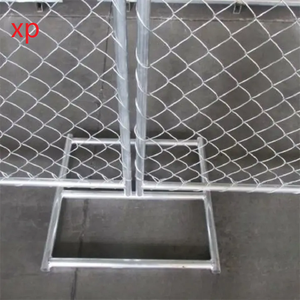 Fabricantes de cercas de malla de diamante Poste de cerca de eslabones de cadena extraíble 6FT X 10FT Cerca de eslabones de cadena temporal galvanizada - Product Image 5
