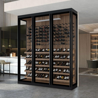 Armoire à vin et à liqueur en acier inoxydable 304 de style américain de haute qualité meubles de maison antibactériens dans des couleurs froides pour les bars