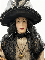 Décoration de sorcière assise pour Halloween, poupée vintage à motif d'araignée, figurine en dentelle avec balai pour la décoration de la maison pour les fêtes