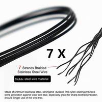 Rig Pancing Ikan Lele Kawat Stainless Steel 36,5 inci 1/0 4X Trebles untuk Memancing di Tepi Sungai, Memancing Ikan Lele, Ikan Pike, Ikan Muskiy, Ikan Santee Cooper, Peralatan Pancing