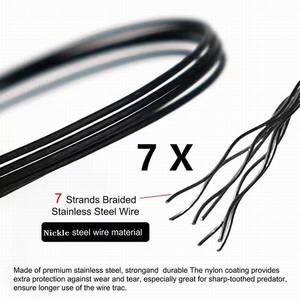 Ensemble de pêche 1/0 4X Trebles 36,5 pouces en fil d'acier inoxydable pour la pêche <span class=keywords><strong>au</strong></span> bar en rive, la pêche <span class=keywords><strong>au</strong></span> poisson-chat, <span class=keywords><strong>au</strong></span> <span class=keywords><strong>brochet</strong></span>, <span class=keywords><strong>au</strong></span> muskie et <span class=keywords><strong>au</strong></span> Santee Cooper - Product Image 6