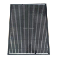Panneau solaire hors réseau CE Full Black 90W en verre trempé N-Type PERC HJT Mono 18V haute efficacité 20%+ pour la charge de batterie