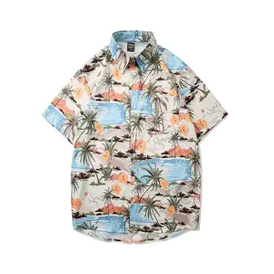 bandana hawaiana de polo Suppliers-China Fabricación de fábrica al por mayor de hawaiano playa Fiesta Club Casual de moda de verano de manga corta de los hombres camiseta