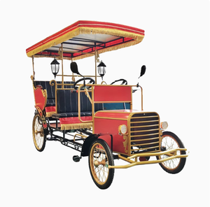 Bicicletta Elettrica Vintage a Quattro <span class=keywords><strong>Ruote</strong></span> per Turismo, <span class=keywords><strong>4</strong></span> Posti, Surrey Bike Elettrica in Vendita - Product Image 1