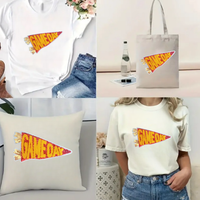 Autocollants triangulaires brodés à la main en chenille et paillettes, tendance, pour vêtements, décoration DIY, slogan pour le jour, thermocollants, pour chapeaux