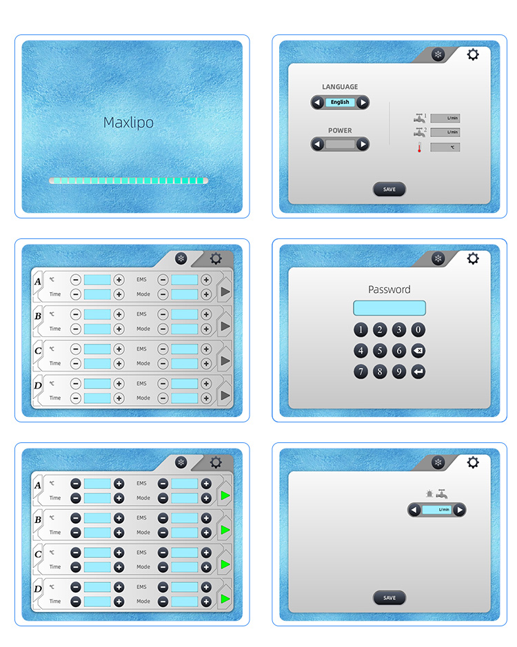 Portable Cryotherapy cooling ems pads, 4 cryolipolysis ems plate freezing slimming machine LF-272