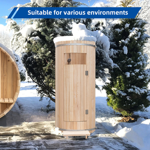 Cabina de <span class=keywords><strong>Ducha</strong></span> de Vapor para 1 Persona, Sauna Terapéutica para Recuperación y Relajación, Estructura de <span class=keywords><strong>Madera</strong></span> Sólida, Personalizable - Product Image 4