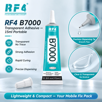 Colle adhésive transparente portable RF4 B7000 sans trace, forte et à séchage rapide, pointe précise 15ml pour appareil photo et réparation DIY en déplacement