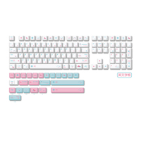 Keyboard mekanik custom Royal Kludge botanical nordic dsa dengan keycaps cherry thermal sublimation untuk gaming
