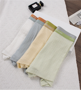 Лидер продаж, мужское бесшовное хлопковое нижнее белье, дышащие удобные шорты, трусы-боксеры для мальчиков и мужчин - Product Image 5